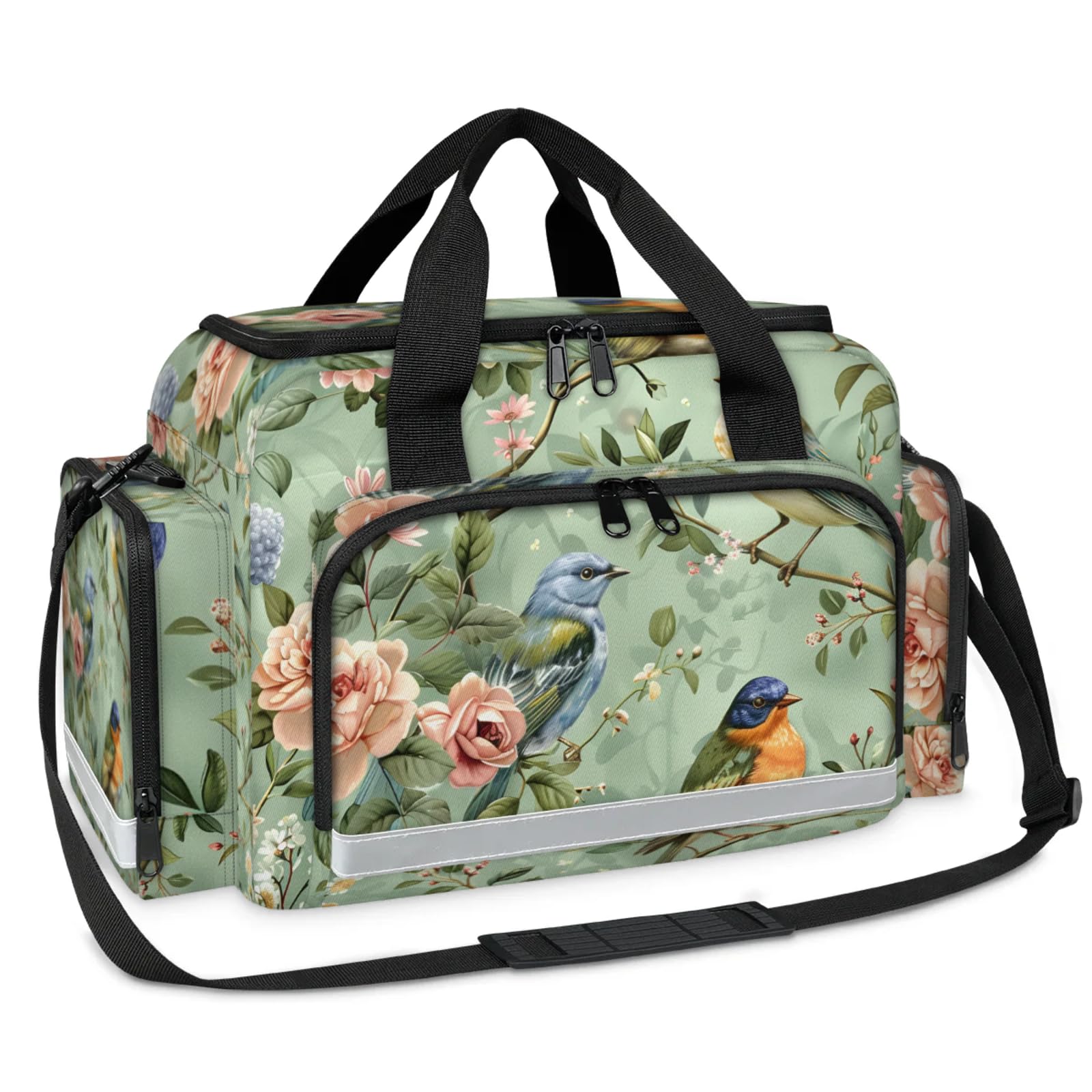 GzLeyigou First Aid Bags Empty, Oil Painting Flowers Emergency Bag First Aid Kit Multiple Compartment Kit Carrier On Call Trauma Bag For Paramedics Emergency Medical Supplies Kit