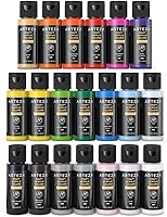 Vista 8 de ARTEZA Craft Acrylic Paint Set, Water-Based Acrylic Craft Paint, Matte Finish Artist Paints, Art Supplies for Glass, Wood, Ceramics, Fabrics, Leather