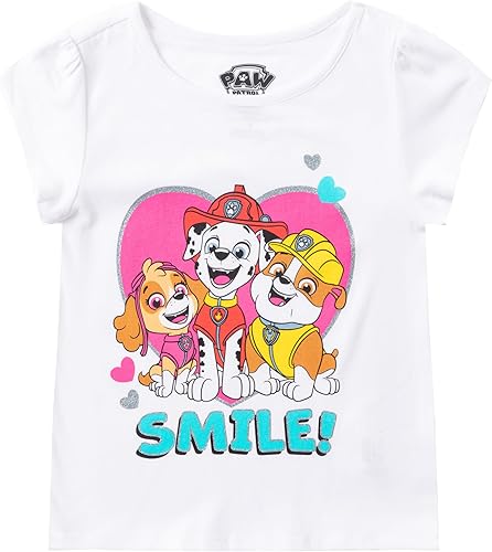Miniatura 4 de Paw Patrol Nickelodeon Skye, Marshall and Rubble - Conjunto de sudadera con capucha, camiseta y pantalones de leggings para niñas pequeñas y grandes