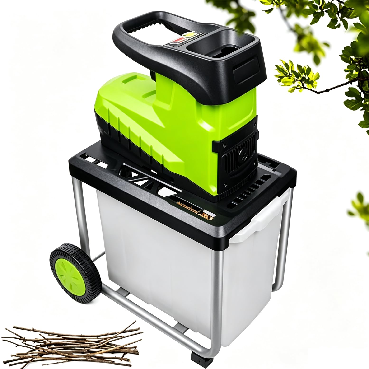 Broyeur De Branches électrique avec Capacité De Coupe 45Mm