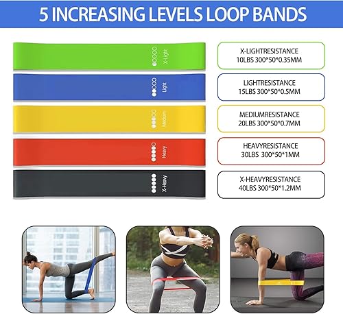 Miniatura 3 de Resistance Bands,Exercise Bands,Resistance Bands for Working Out with Handles for Men and Women,Workout Bands with Door Anchor and Ankle,Strength