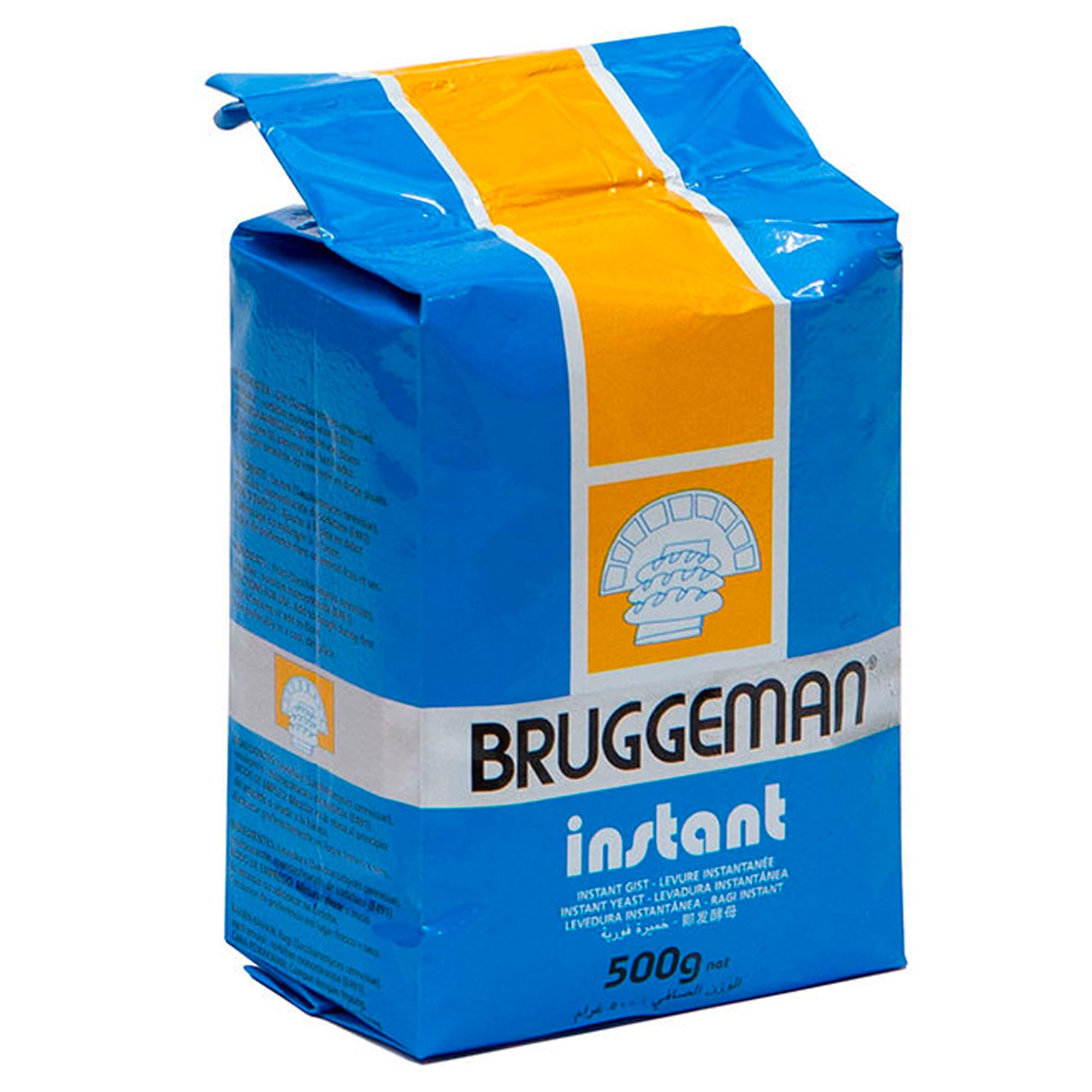 BRUGGEMAN INSTANT - Levadura de panadero seca instantánea 500 g. Fermentación Rápida y Resultados Perfectos para Todos Sus Panes y Pastelería