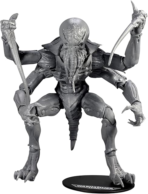 McFarlane Toys, Warhammer 40000 Genestealer Action Figure with 22 Moving Parts, Unpainted Collectible Warhammer Figure with collectors stand base, Customise Your Figure  Ages 12+