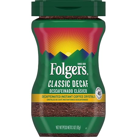 Folgers instant coffee crystals Classic decaf (025500200859)