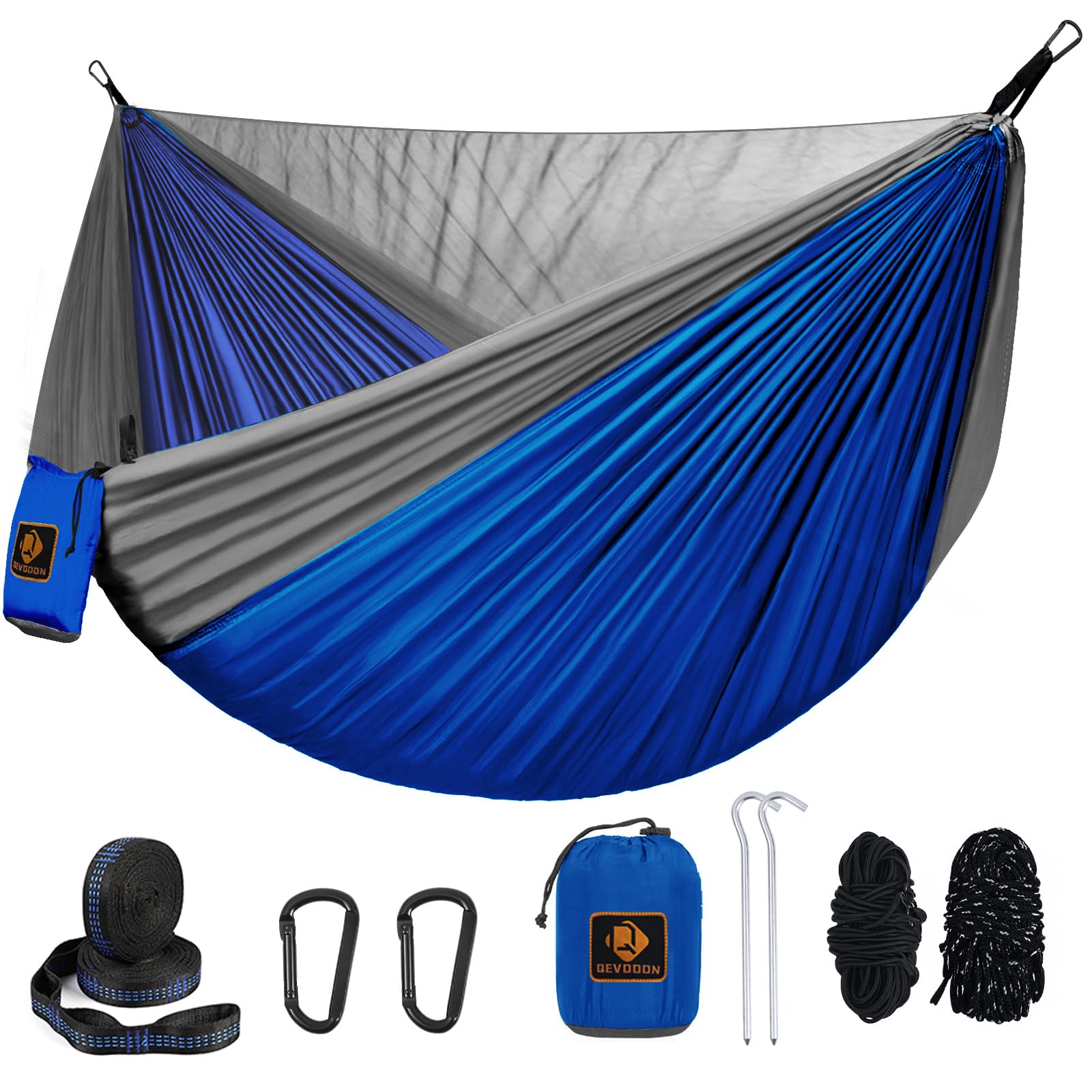 Camping-Hängematte, tragbare Hängematten mit Moskitonetz, leichte Nylon-Fallschirm-Hängematte mit 3 m langen Baumgurten, Campingausrüstung, ein Muss für Reisen, Wandern, Rucksackreisen, Strand,