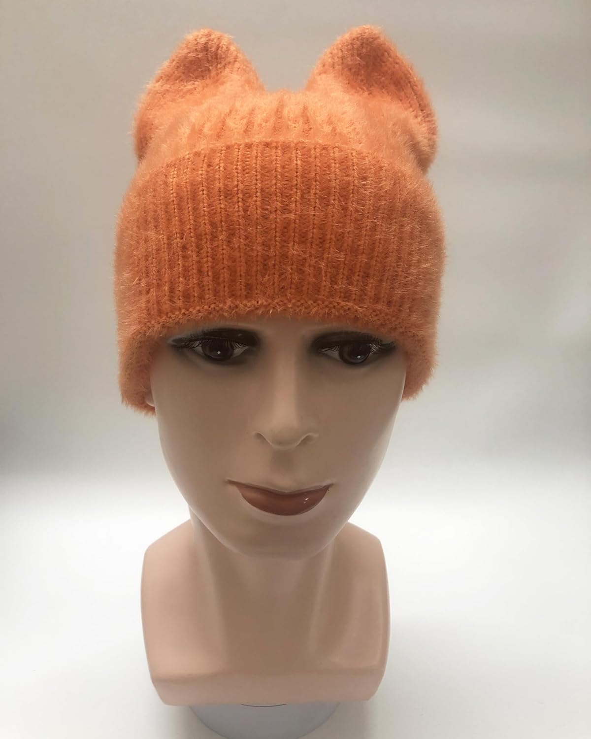 yolrdiw Cute Cat Ear Beanie Knitted Fuzzy Hat Y2k Accessories Grunge Emo Stuff - Image 2