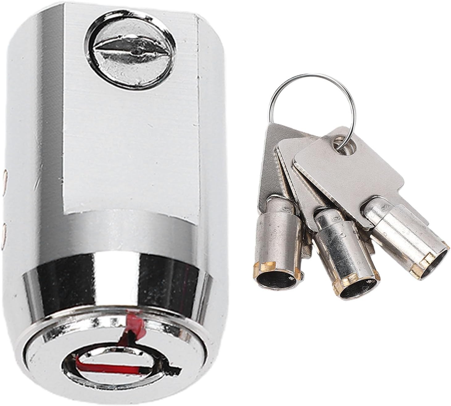 Fafeicy Heavy Duty Roller Door Cylinder Lock 3 Aluminum Keys Tubular Push Lock for Storage Unit Commercial Garage