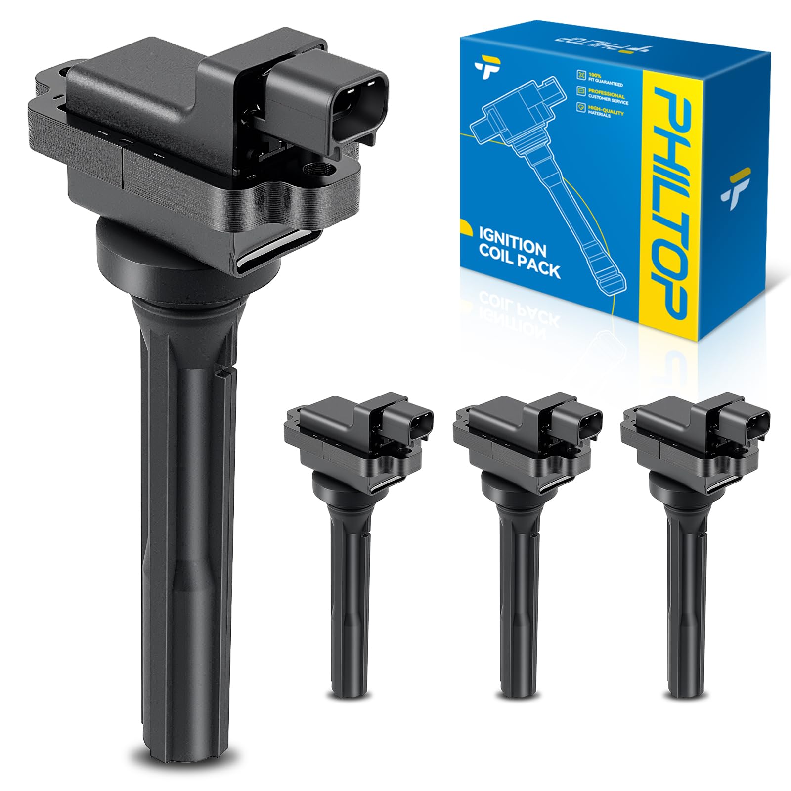 PHILTOP UF169 Ignition Coil Pack Fit for 1996-1997 Suzuki Sidekick 1.8L