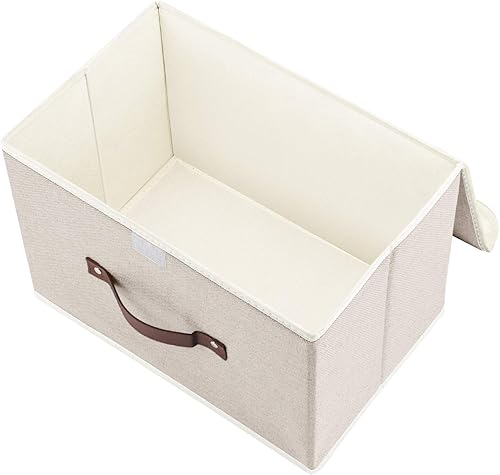 Miniatura 65 de TYEERS Cajas de almacenamiento plegables, contenedores de almacenamiento de tela lavable con tapas, 14.9 x 9.8 x 9.8 pulgadas, paquete de 2, gris