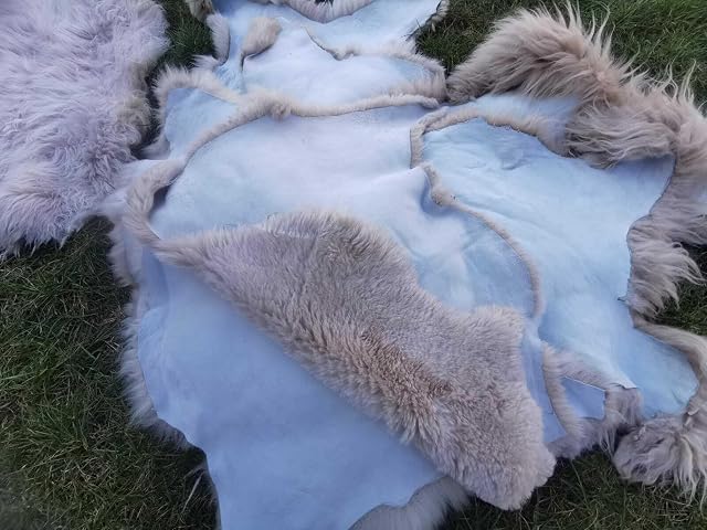 Foto 3 de 8 de Provellus Piel de oveja ecológica auténtica piel de cordero piel de oveja marrón claro hasta 140 cm 2.…