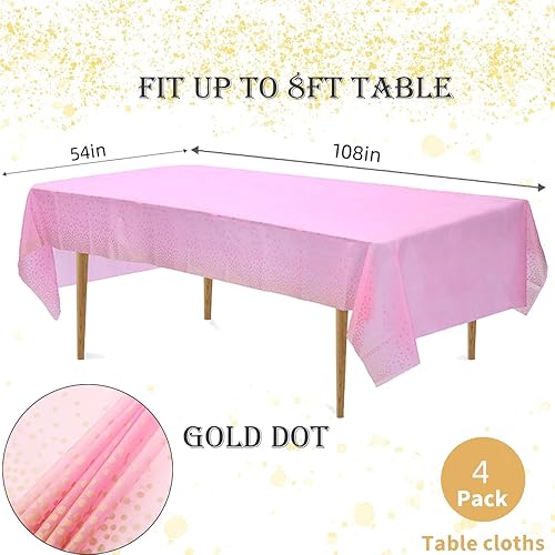 Miniatura 14 de Yancorp 2 Pack Plastic Tablecloth Disposable Navy Blue Gold Tablecloth for Rectangle Tables 54" x 108" Party Decorations Birthday Thanksgiving
