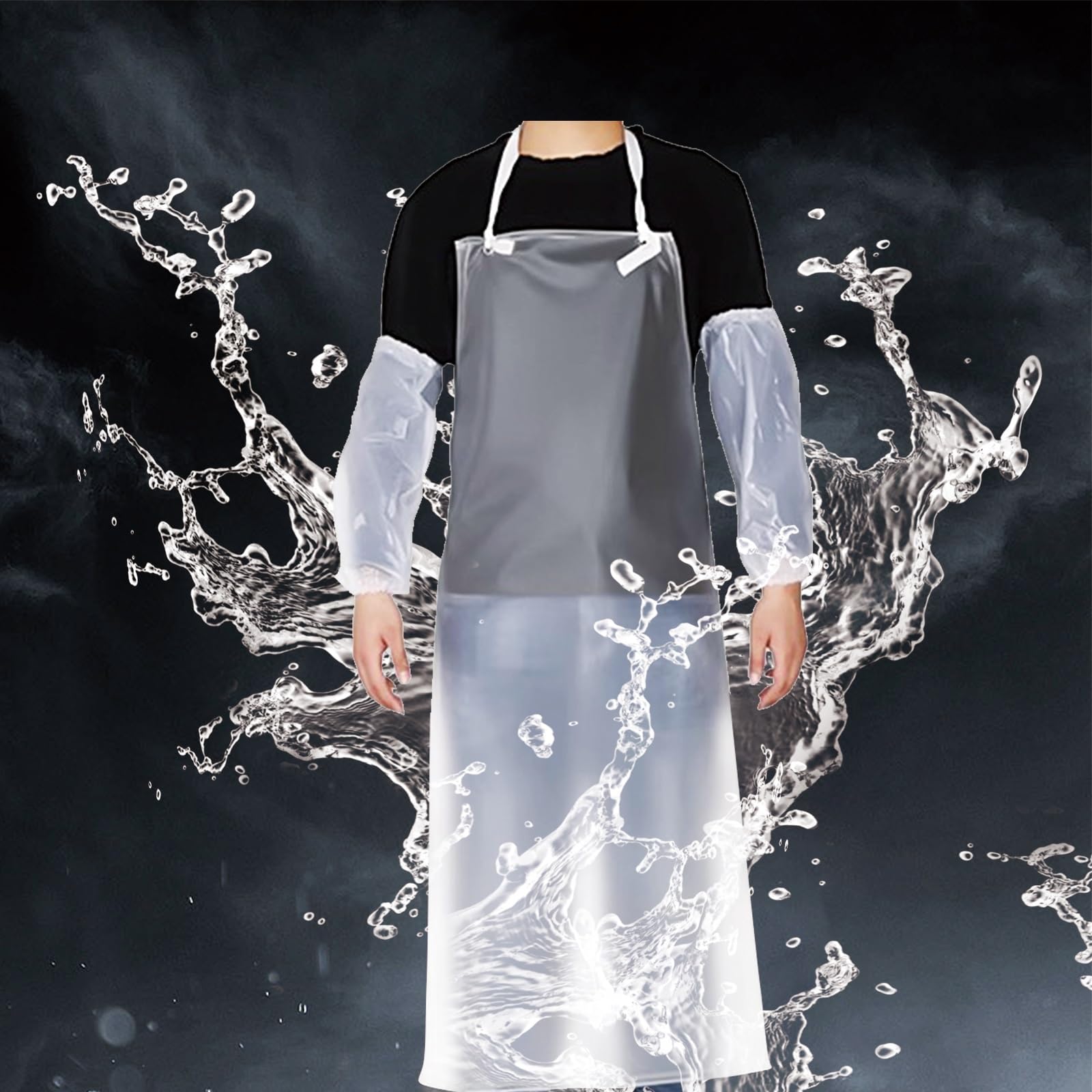 Keukenschort met zak, verstelbare riem, ontwerp, waterdicht, aangroeiwerend schoonmaakschort, kookschort, keukenbenodigdheden kopen vanaf een prijs van 8.39