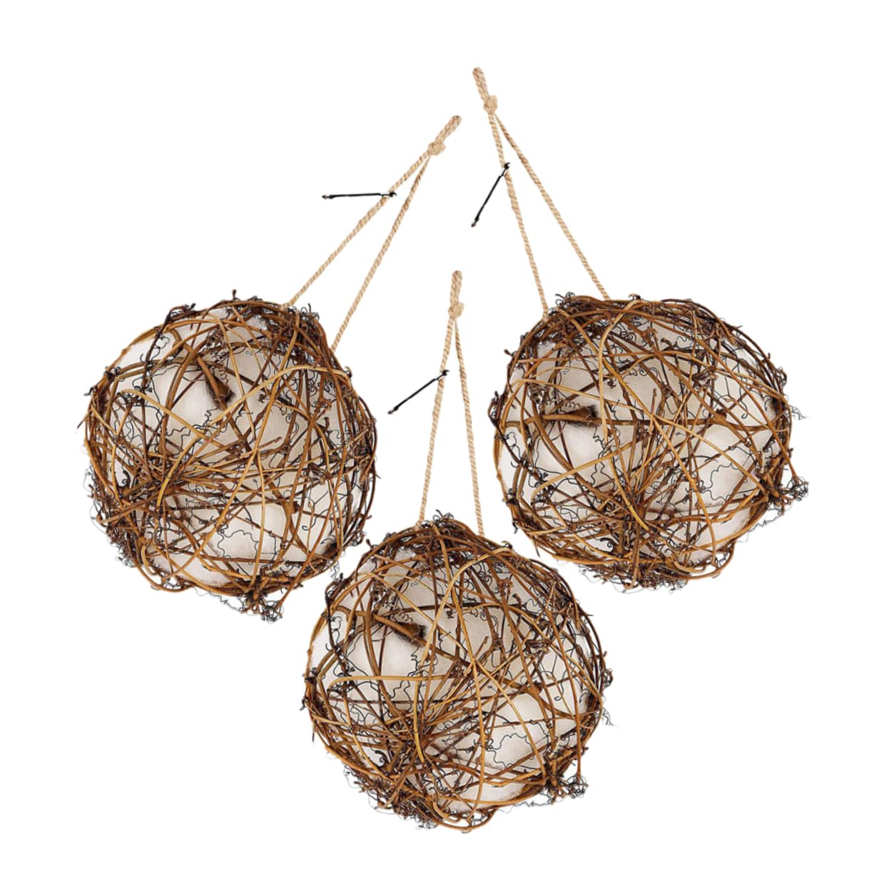 VANZACK 3Pcs Hummingbird Nesting Material Kit Bird Nest for Easy to Install Outdoor Roosting Pocket for Bird Enthusiasts Indoor and Outdoor Use