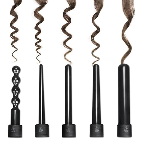 Miniatura 3 de Juego de rizador Zealite 5en 1 rizador de cabello tamaños 0.03 a 0.07 pulgadas, 0.75 pulgadas, 0.71 a 0.98 pulgadas, 0.98 pulgadas, 1.26 pulgadas,