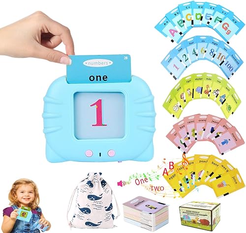 SUMHEN 192PCS Learning Education Toys, Electronic Talking Flash Cards for Kids 2-7 Year Old Boys Girls, Perschool Learning Interactive Toy with 384