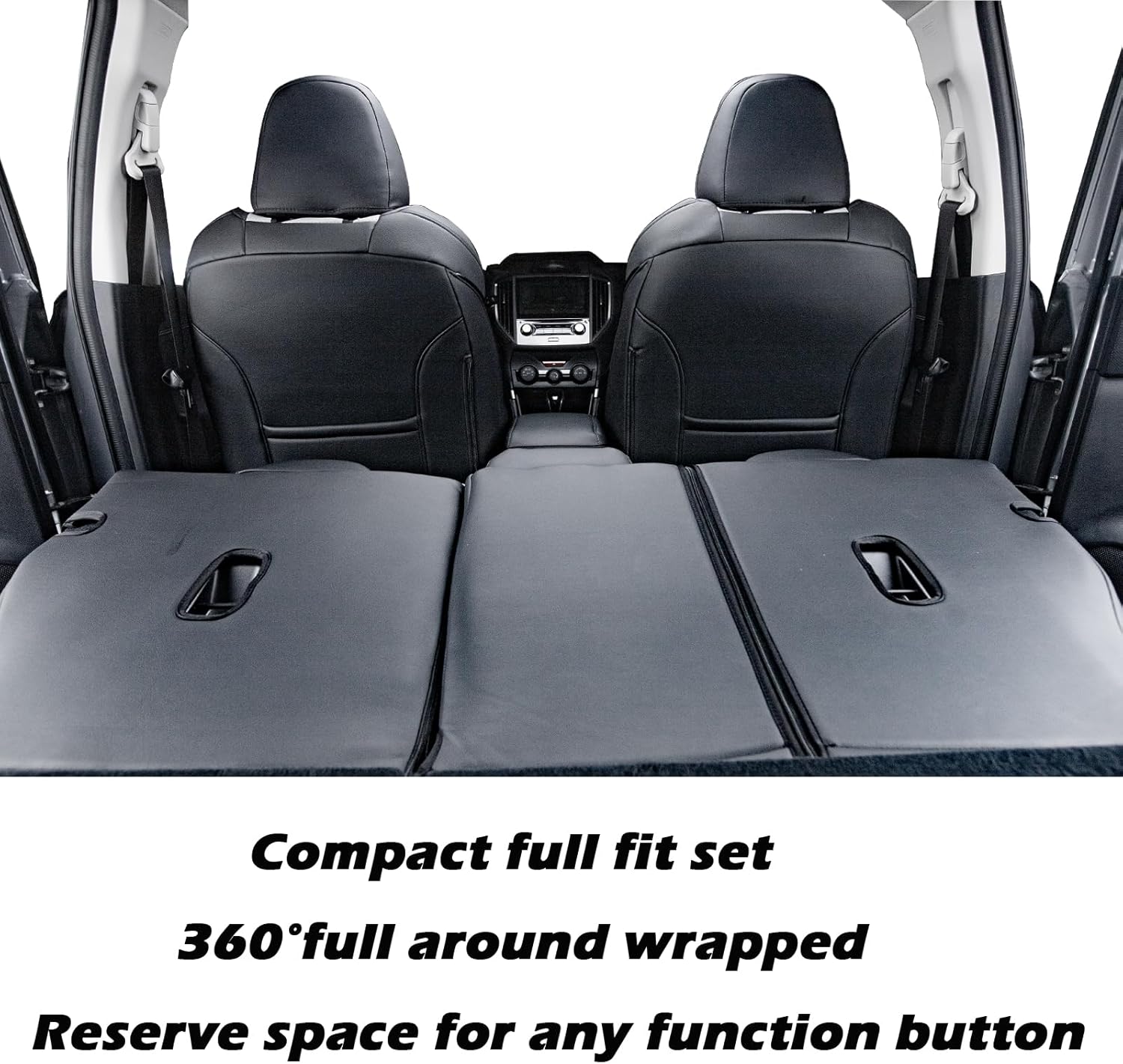 HKZ Custom Fit Outback Car Seat Cover 2-Row Full Set for Subaru Outback 2020 2021 2022 2023 2024 2025 - Leather Full Coverage Orange