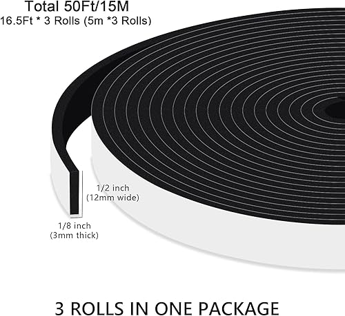 Miniatura 5 de Cinta aislante de espuma adhesiva fuerte mejorada, tira de sellado de puerta de ventana insonorizada, refrigeración de tira de sellado de CA de alta