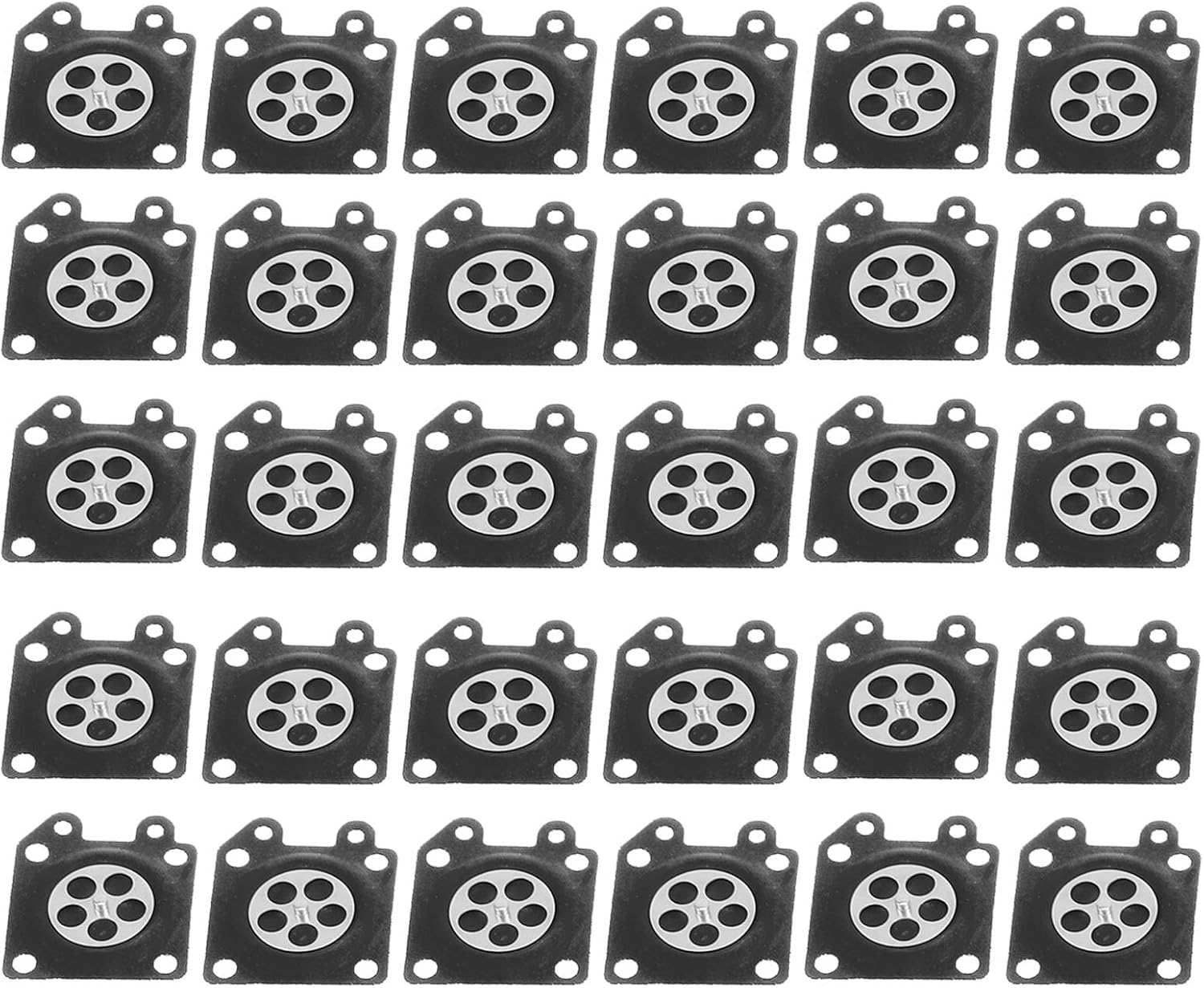 Metering Diaphragm Assembly, 30PCS/Set Carburetor Diaphragm Gasket Replacement for Zama 2500/3800/4500/5200/5800, Carburetor Parts Replacement