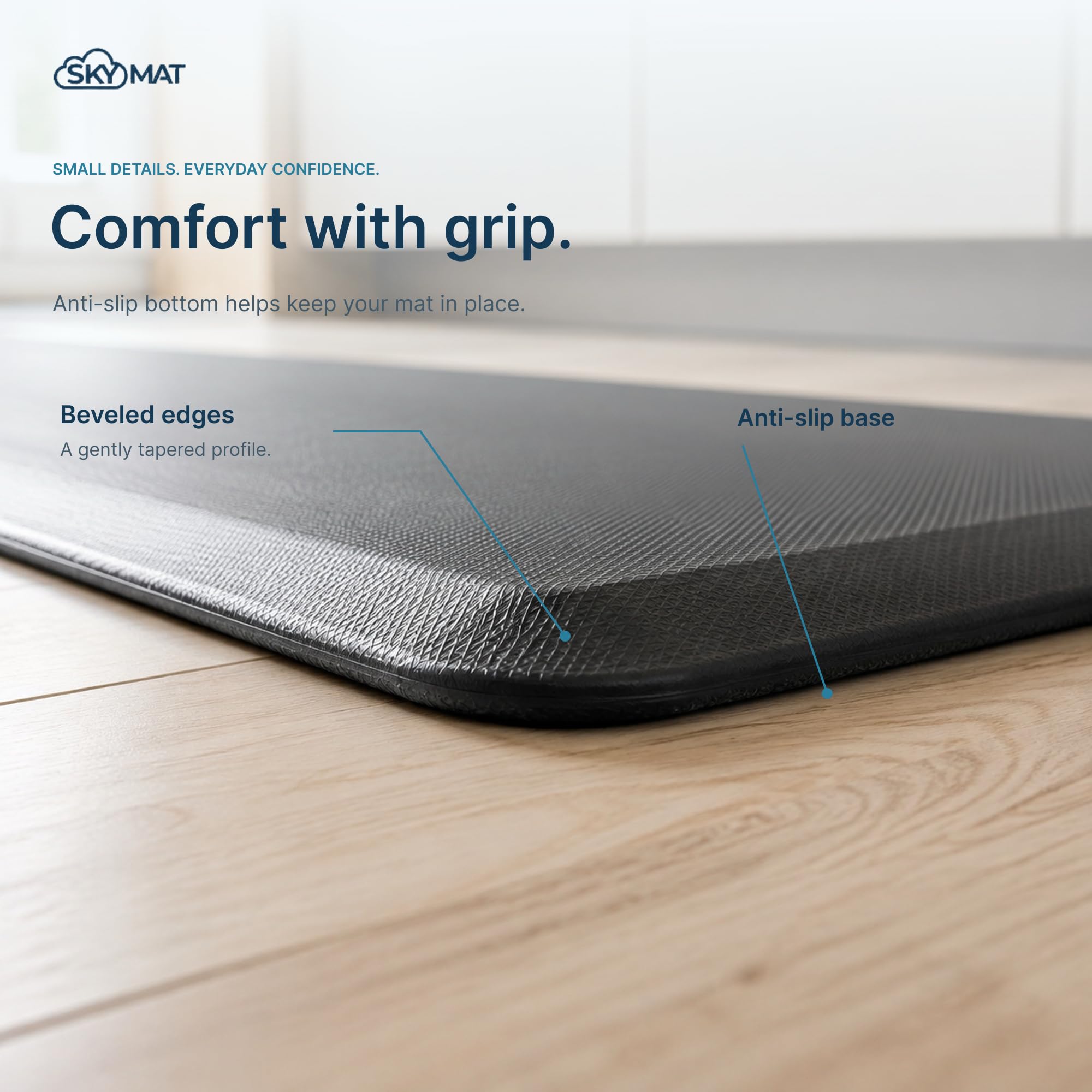 Sky Solutions Anti Fatigue Kitchen Mats for Floor (20inx39in,Black) — Amazon image 6
