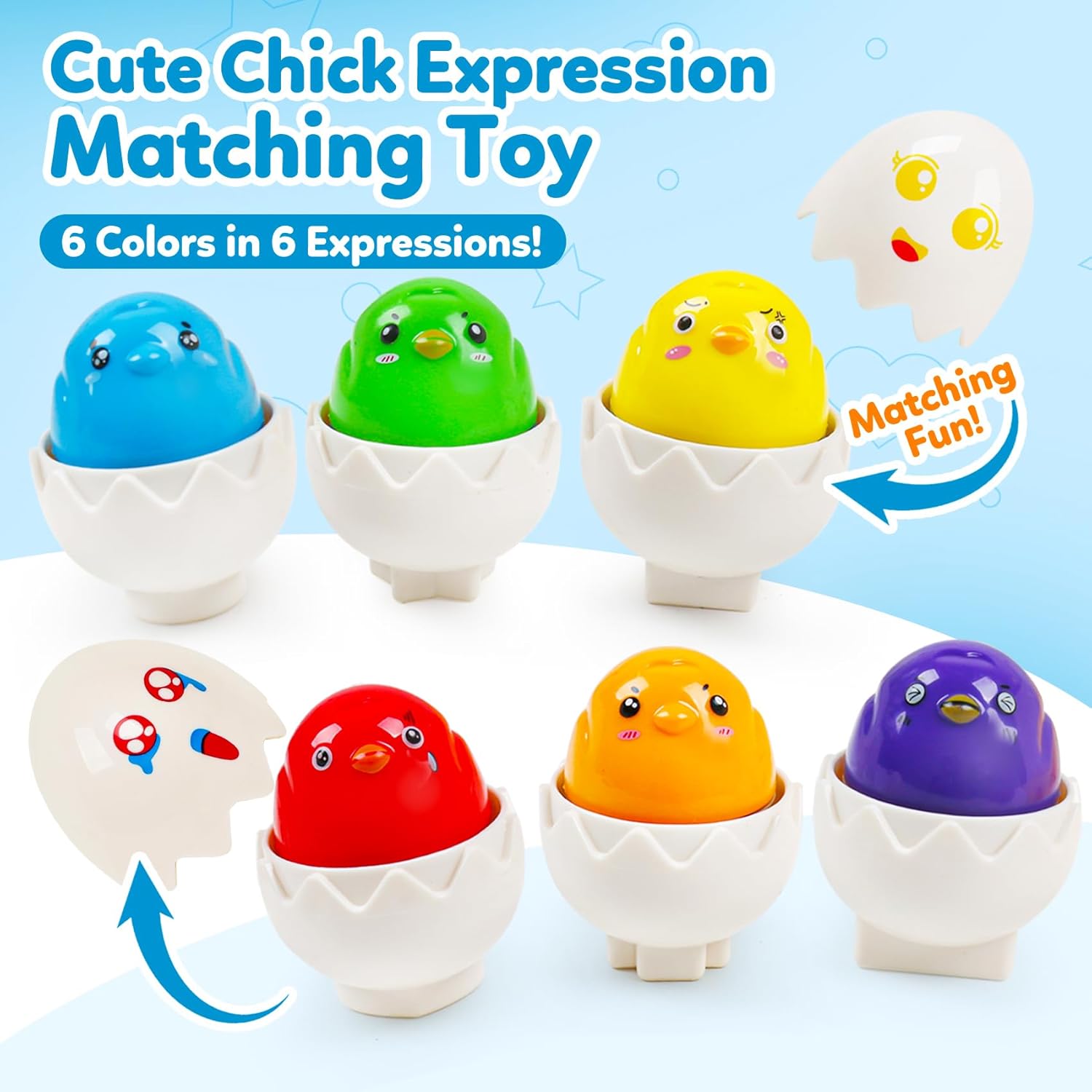 Egg Toddler Toys,Montessori Geometric Egg Shape Sorter Toys Preschool Learning Educational Color Sorting & Eggs Puzzles Matching Games Fine Motor Toy for Boys Girls Ages 1-3