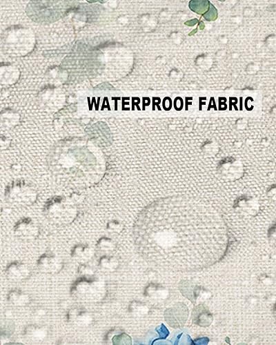 Miniatura 5 de Fundas de almohada impermeables para exteriores, 18 x 18 pulgadas, diseño de flores de hortensia, hojas de eucalipto, fundas de almohada decorativas