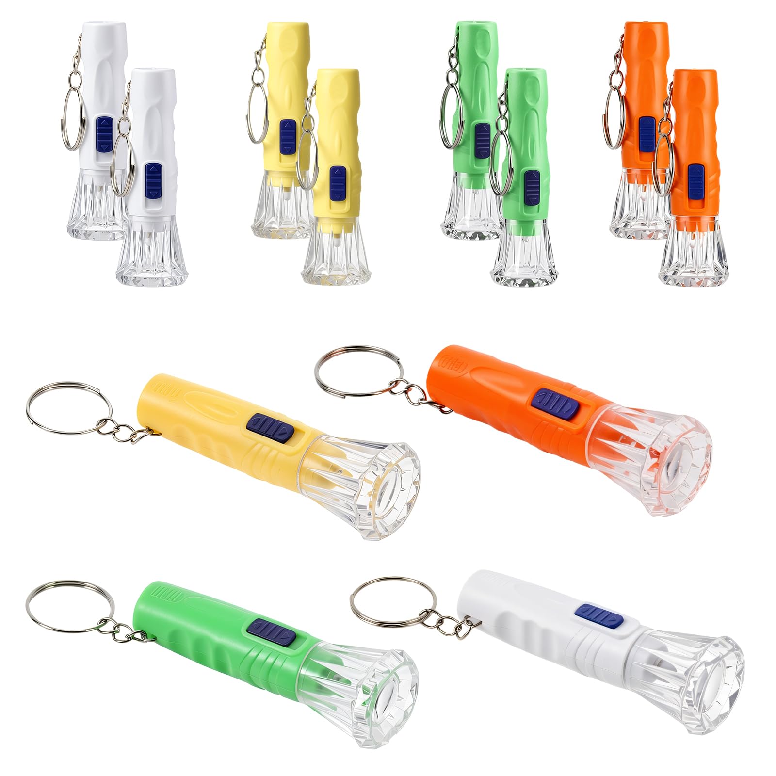 28PCS Portable Small Keyring Torch, Mini Torches Keychain for Kid Party Bag