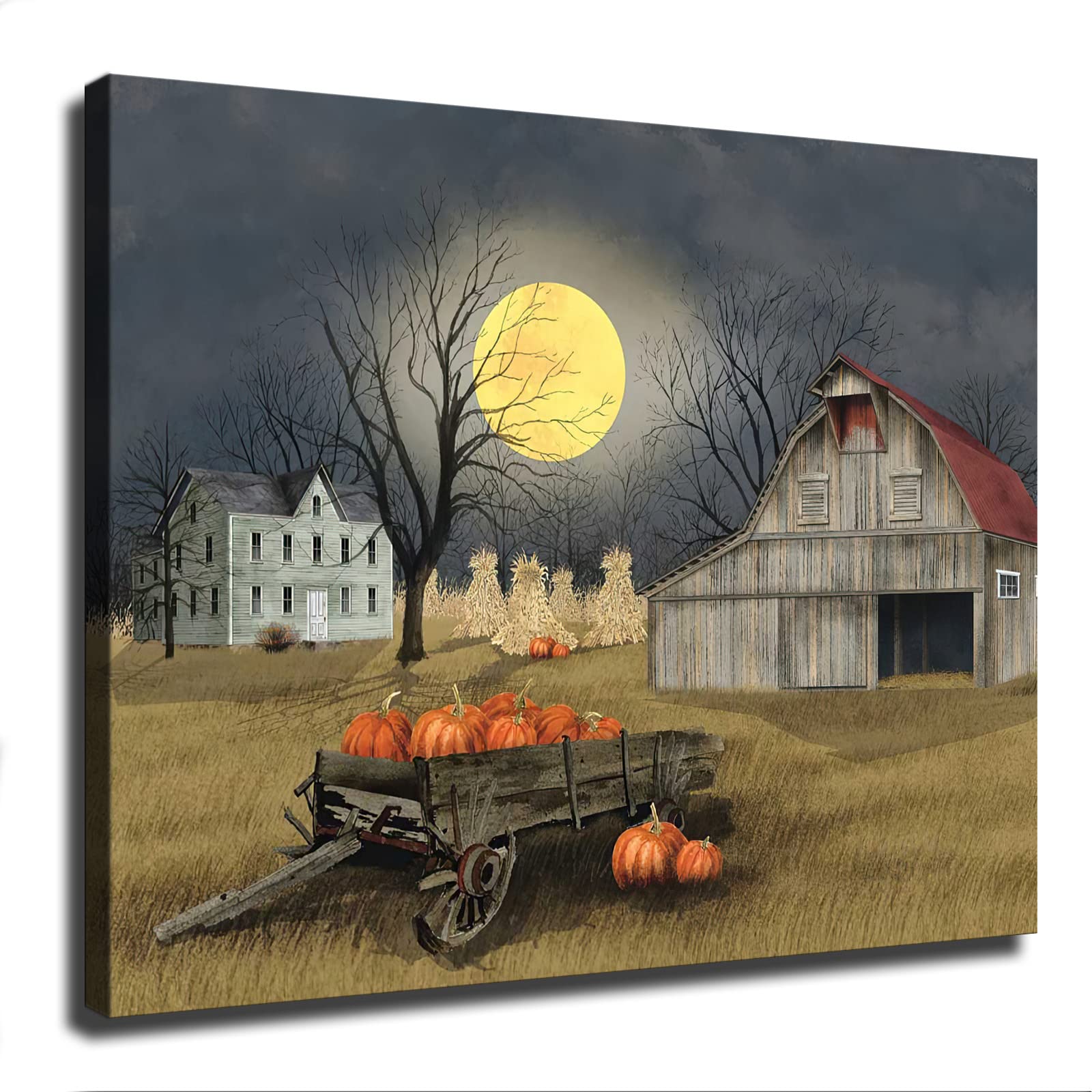 Amazon.com: Harvest Moon by Billy Jacobs Poster Canvas Print Wall Art ...