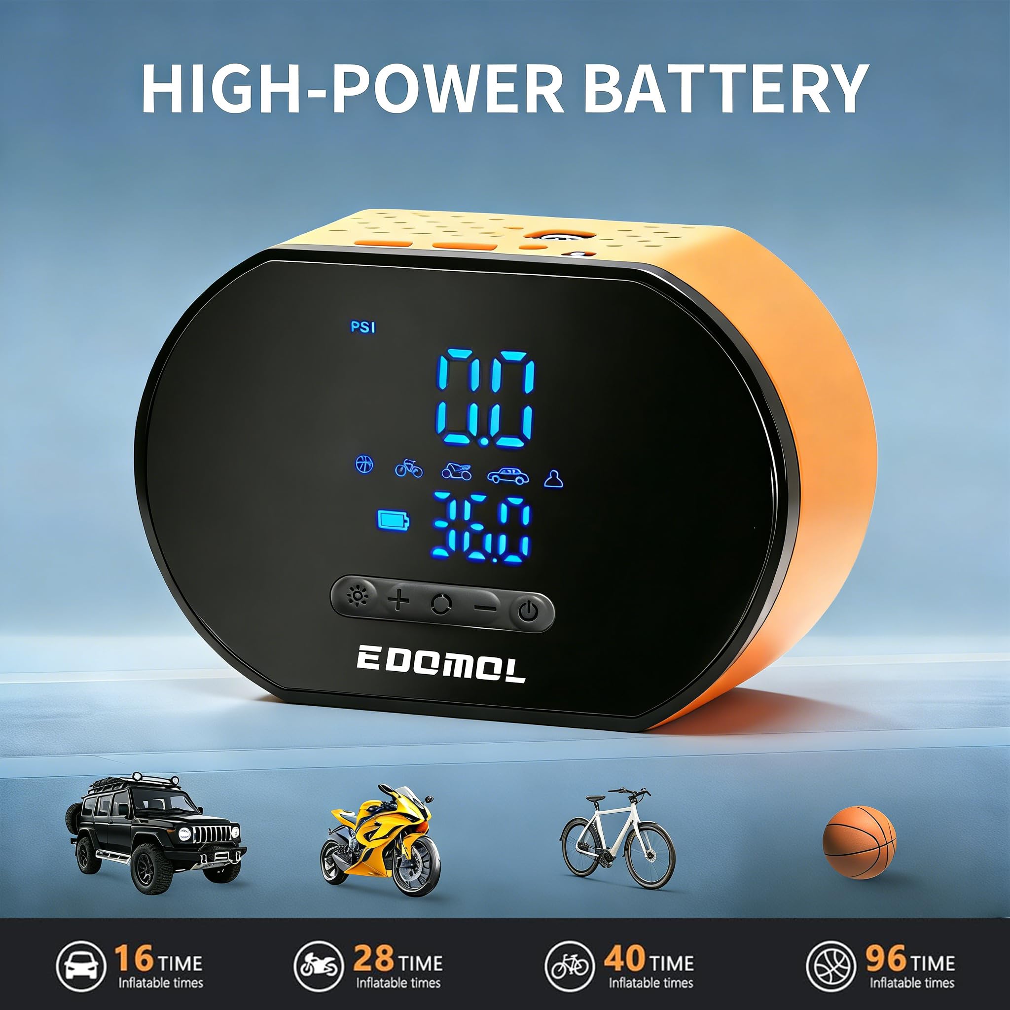 Compressore d'aria portatile per gonfiaggio pneumatici