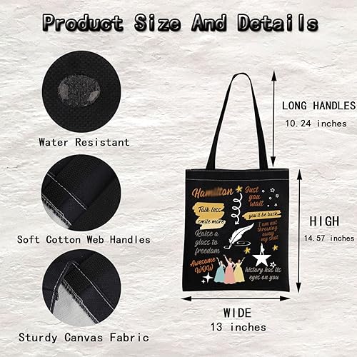 Miniatura 2 de MNIGIU Hamilton Musical Merch Hamilton Broadway Theatre Gift Bolsa de mano Hamilton Regalo para fanáticos de Hamilton