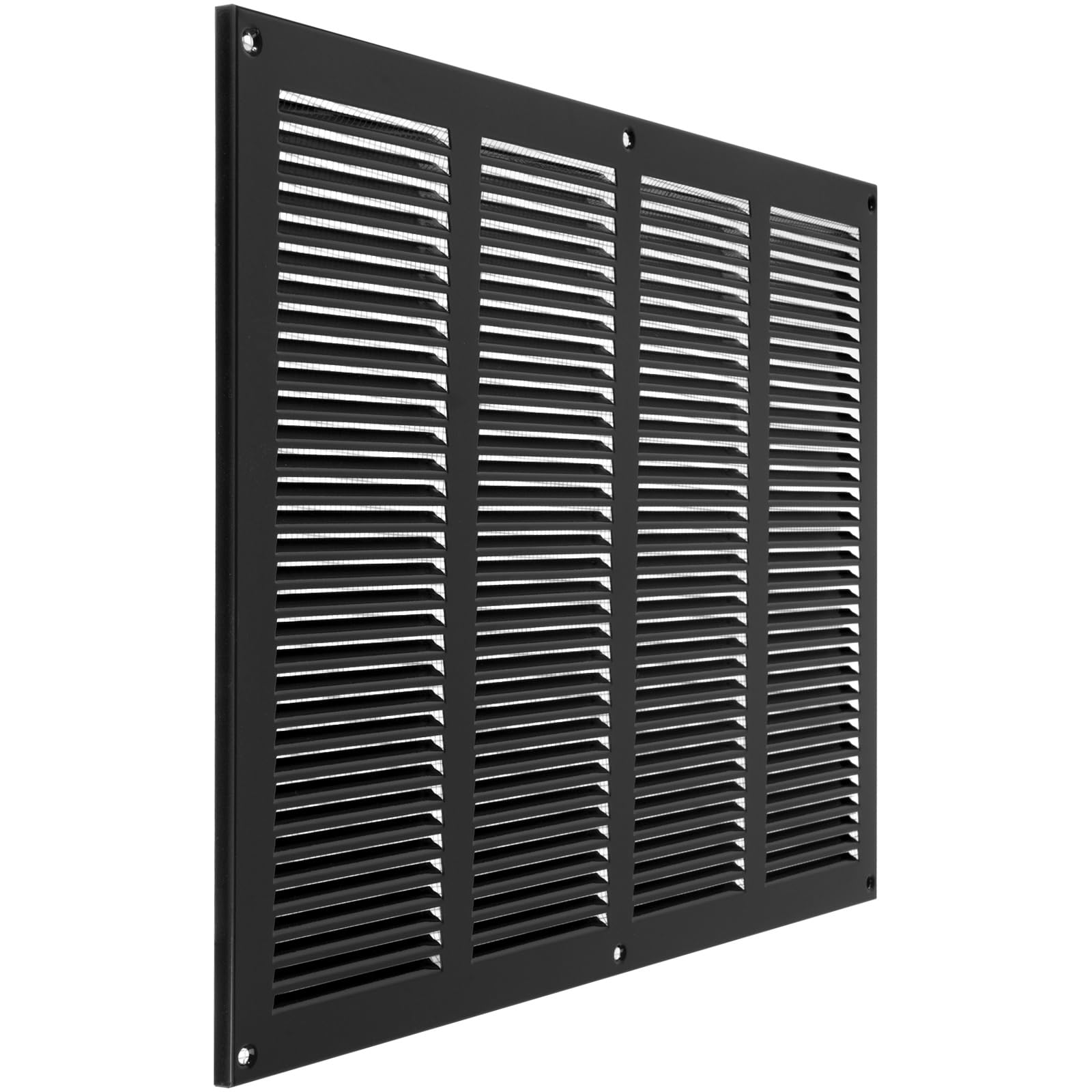 ECOPRO VENT 400 x 300mm Black Air Vent Cover – Galvanised Metal Air Vent Covers for Walls, Ceilings with Screen Mesh – Durable Louvre Vent Grille for Home, Office – Wall Vent Cover for Indoor, Outdoor