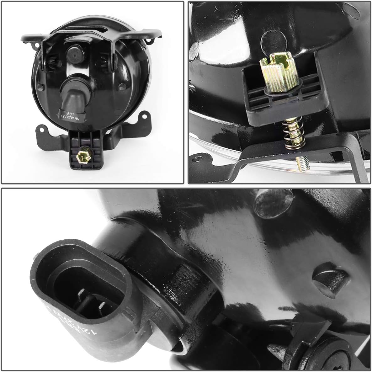 DNA MOTORING FL-ZTL-216-SM Front Bumper Fog Light Driver & Passenger Side Enhance visibility [Compatible with 03-05 Accent Sedan / 03-06 Accent Hatchback]