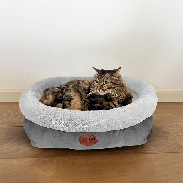 Foto 3 de 6 de PATAM Cama para Perros y Gatos para Interior, Suave y Antideslizante, Funda Lavable a máquina