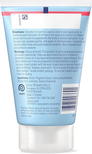 Miniatura 8 de K-Y Jelly Classic Lubricante personal a base de agua, lubricante a base de agua que ayuda a aliviar las molestias, 7 onzas líquidas