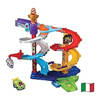 VTech Vroom Vroom Go - Mega Circuito 2 in 1, Pista Macchinine a Spirale