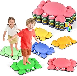 TOPNEW Stepping Stones for Kids, Non-Slip Balance Stepping Stones for Promoting Children's Coordination Skills, Toddler Stepping Stones Obstacle Course for Kids Age 3 4 5 6 7+
