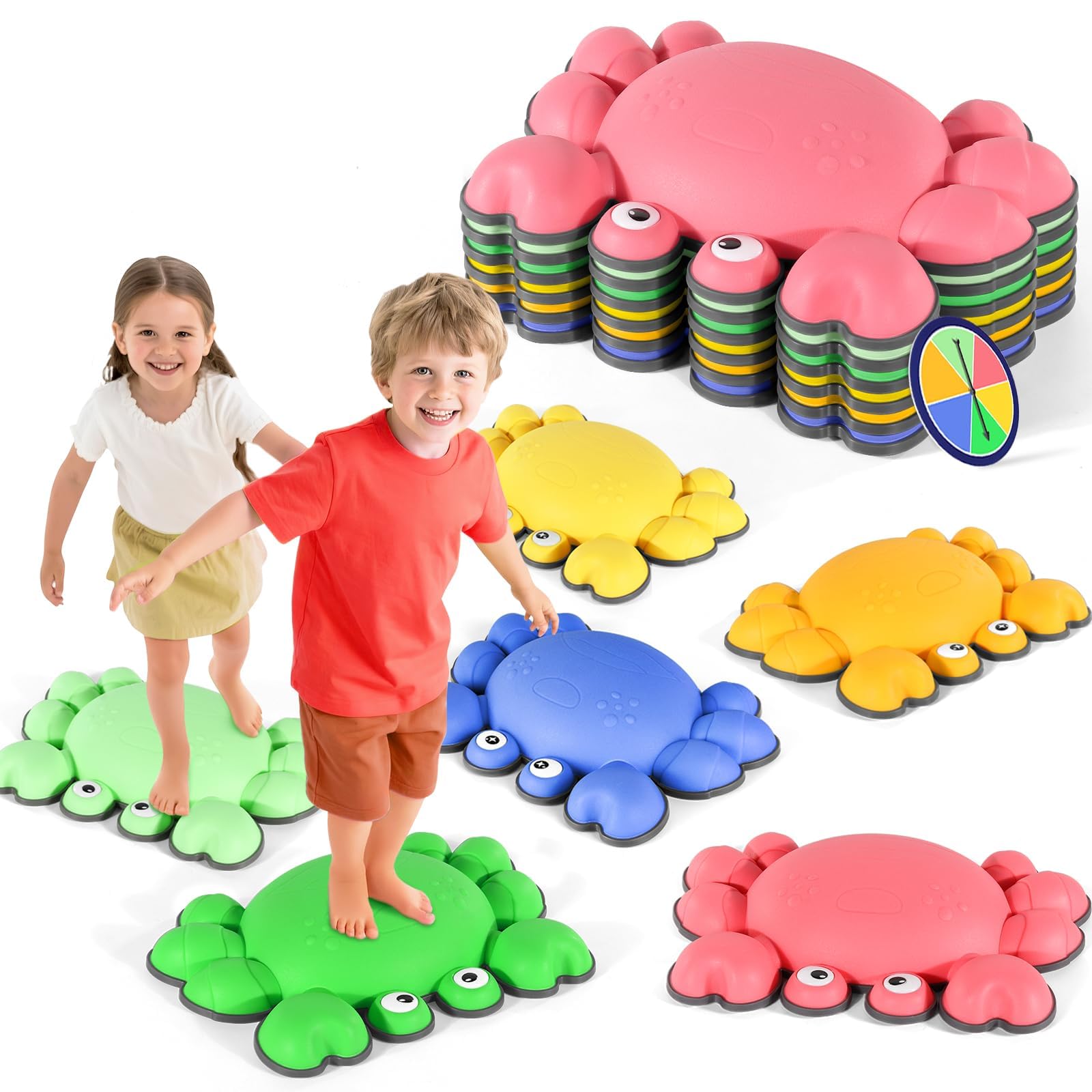 Stones  キッズ Amazon.com: Crab Balance Stepping Stones for Kids, 6PCS Non-Slip
