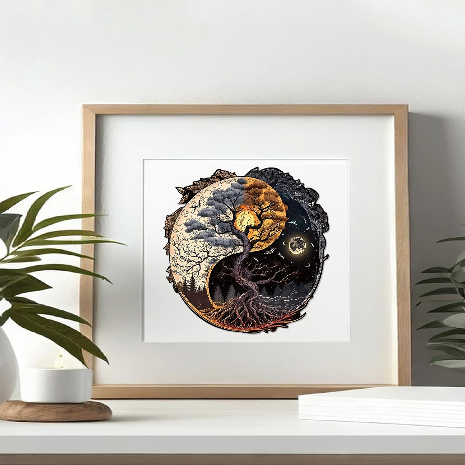 Wooden Puzzles for Adults, Tree of Life Wood Puzzles 200 Pieces, Irregular Animal Shaped Unique Wooden Jigsaw Puzzles, Creative Ghristmas Gift for Teenagers and Adults