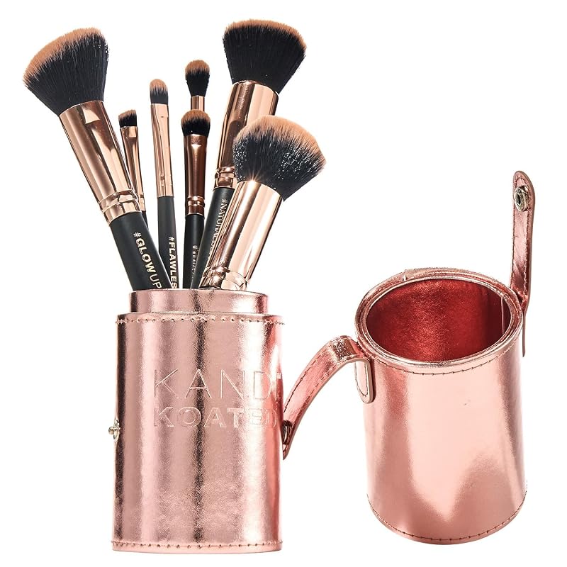 Kandi Kit com 7 Pincéis de Maquiagem – Rose Gold