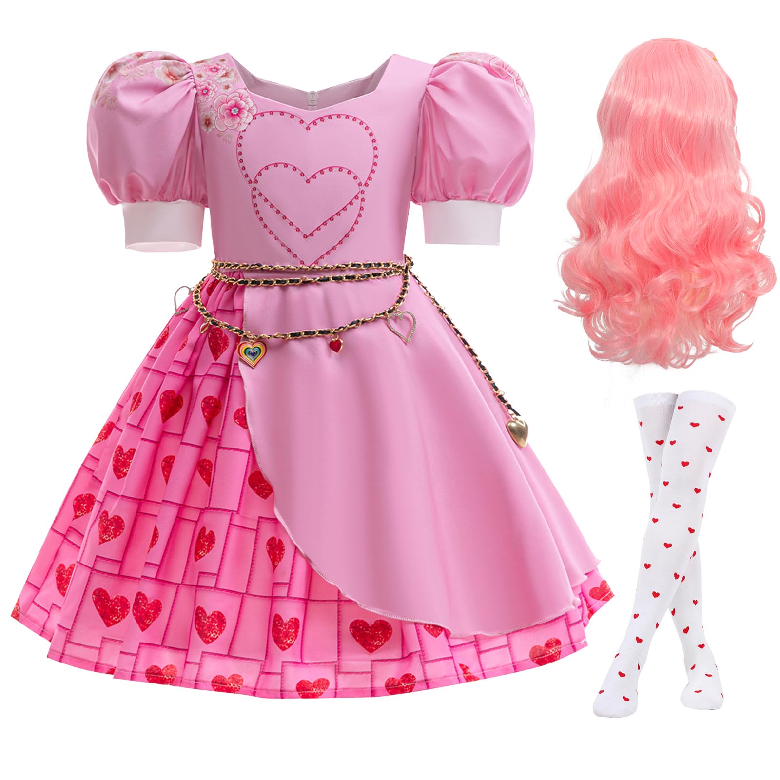 Rotes Prinzessinnen-Kostüm für Mädchen, Prinzessinnen-Kleid für Mädchen, Kostüm, Halloween