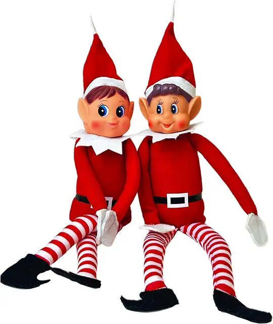 Elfen-Figuren-Set: Elfie & Elvie - Lustige Weihnachtselfen für Kinder