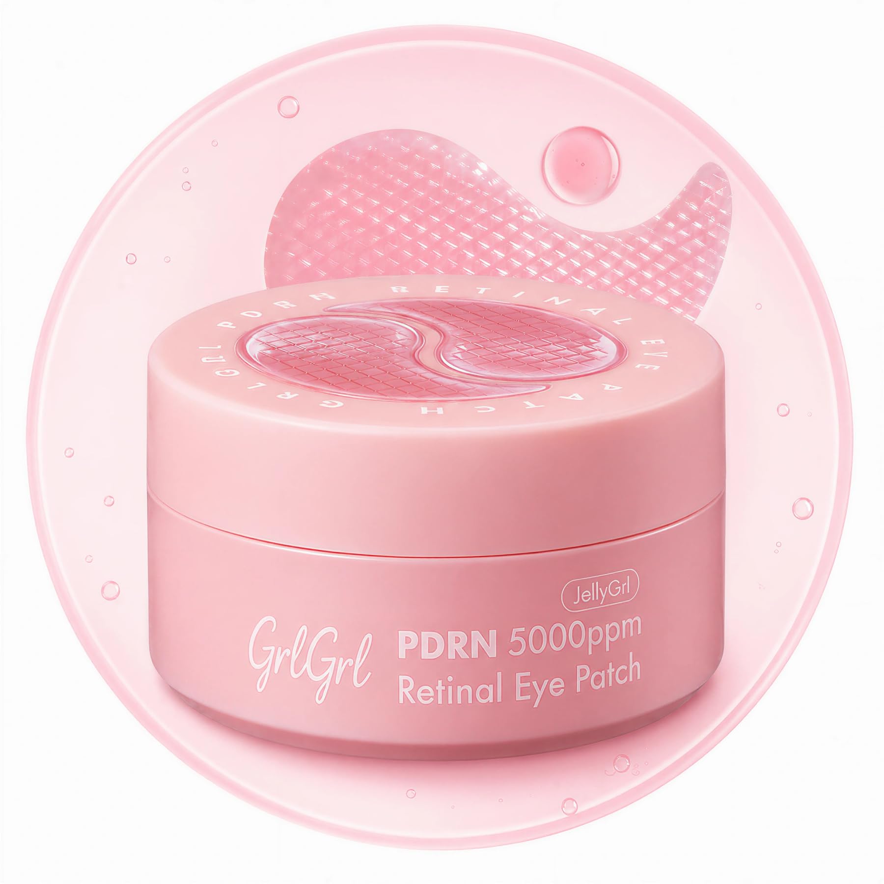 PDRN, cerotti per gli occhi 5000 ppm, anti linea del sorriso e rughe sotto gli occhi, maschera per occhi gonfi e occhiaie, gel per occhi con collagene e peptidi, 60 pezzi