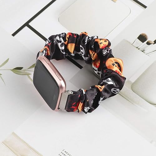 Miniatura 29 de TOYOUTHS - Bandas elásticas para Fitbit Versa/Versa 2/Versa Lite, edición especial para mujeres, niñas, elásticas, de tela, estampadas, de repuesto