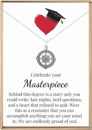 VIY Personal Card Masters degree graduation gifts for her, Master graduate gift, Masters graduation gifts for her, Master degree graduate necklace