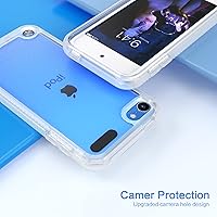 Vista 12 de Funda para iPod Touch 7ª generación, 2 en 1, a prueba de golpes, con 2 protectores de pantalla HD, protección híbrida resistente a los golpes