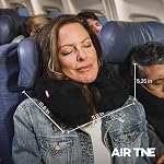 Cabeau Inflatable Travel Pillow – Air TNE – Adjustable, Lightweight, and Supportive for Sleeping on Airplanes, Trains, and Cars– Customized Fit and Compact Carrying Case (Midnight Black)