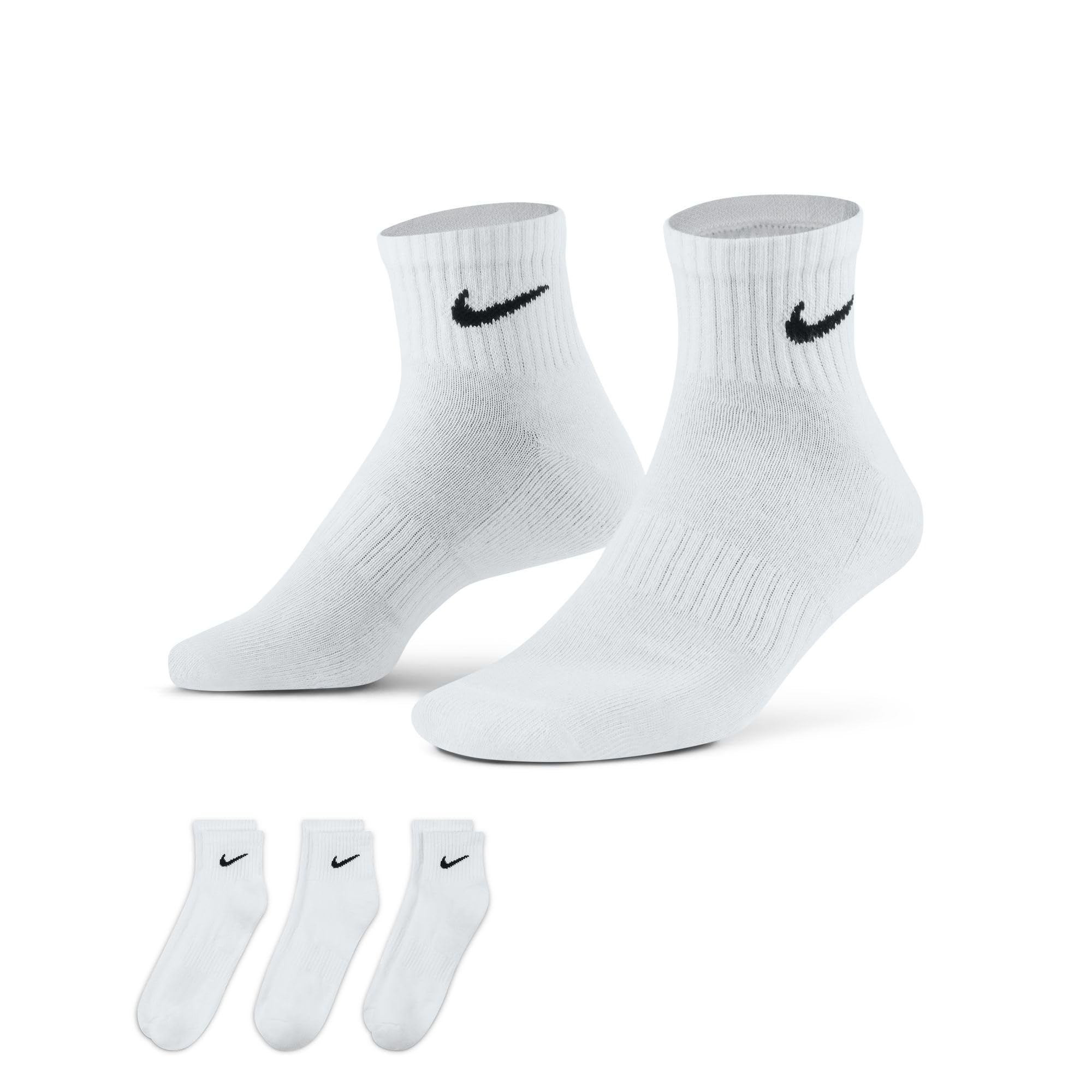 Men's U Nk Everyday Cush Ankle 3pr Socks, White, L UK