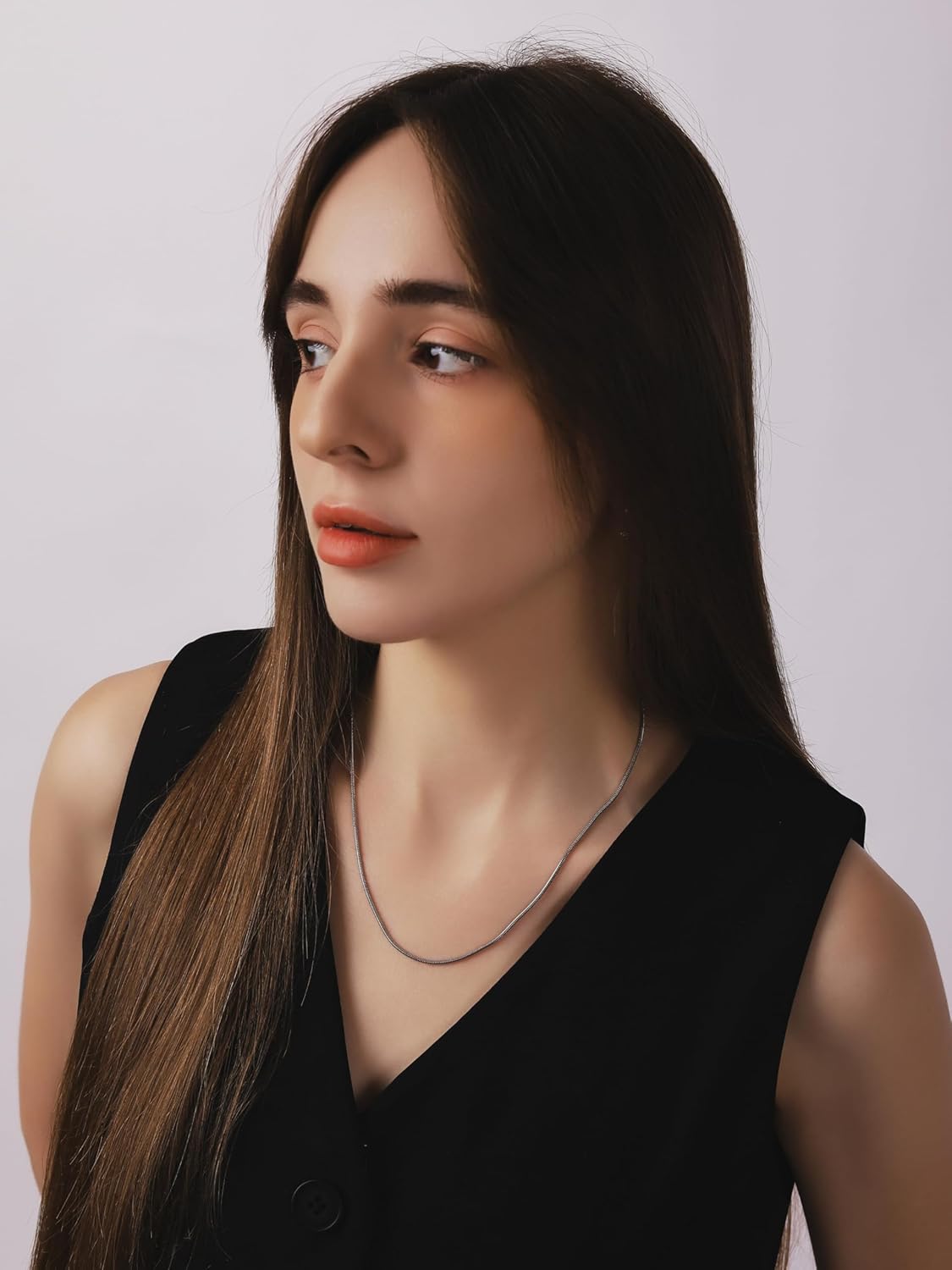 HAQUIL Thin Flexible Stainless Steel Snake Chain Necklace, Jewelry Gift for Men and Women 16/18/20/22/24/26/28/30' 1/1,2/1.5/2/2,5mm - Image 4