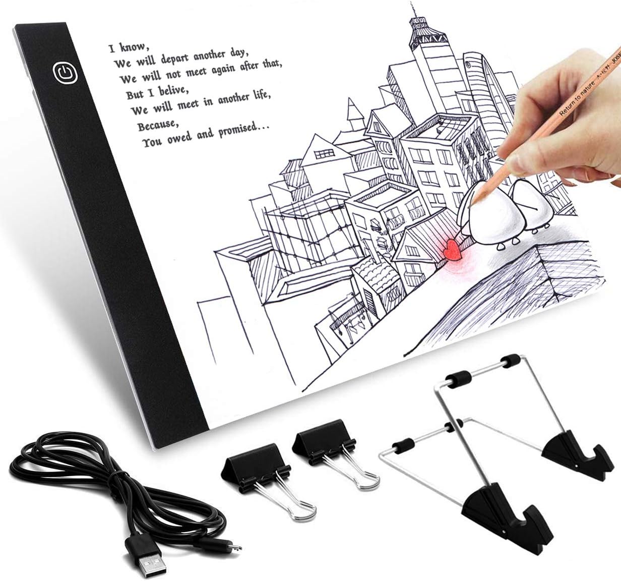 Better Selection Diamond Art Light Board A4 Portable LED Light Box for Art Craft 5D DIY Diamond Art Drawing Accessories for Adults or Kids, Great Gift Idea