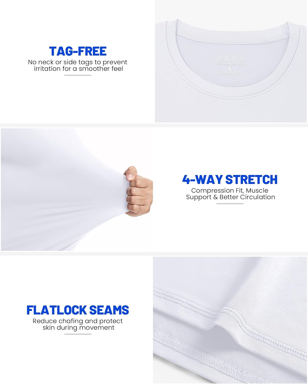 Men's Compression Shirt Sleeveless Athletic Workout Tank Tops Quick Dry Muscle Undershirts for Gym Running - Image 3