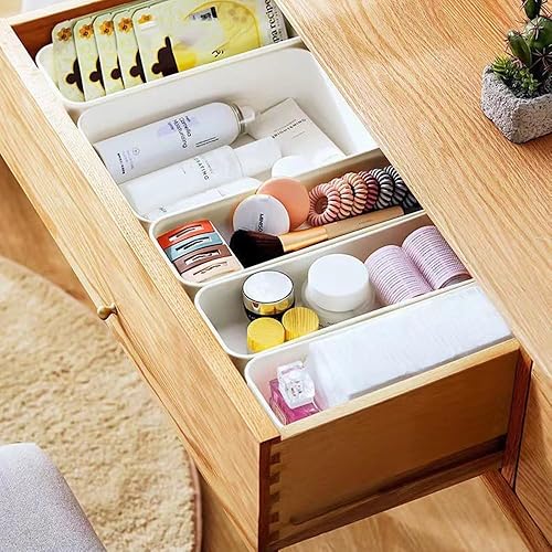 Miniatura 3 de Cestas de almacenamiento de plástico para despensa, canastas organizadoras multiusos con asas recortadas para organización de cocina, encimeras,